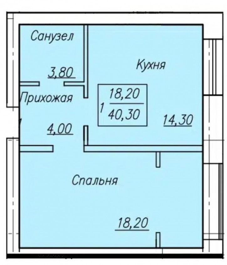 2-комн квартира в новом доме Новая улица, 50/1