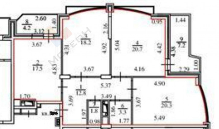 3-комн квартира Архитектора Петина, 18/2