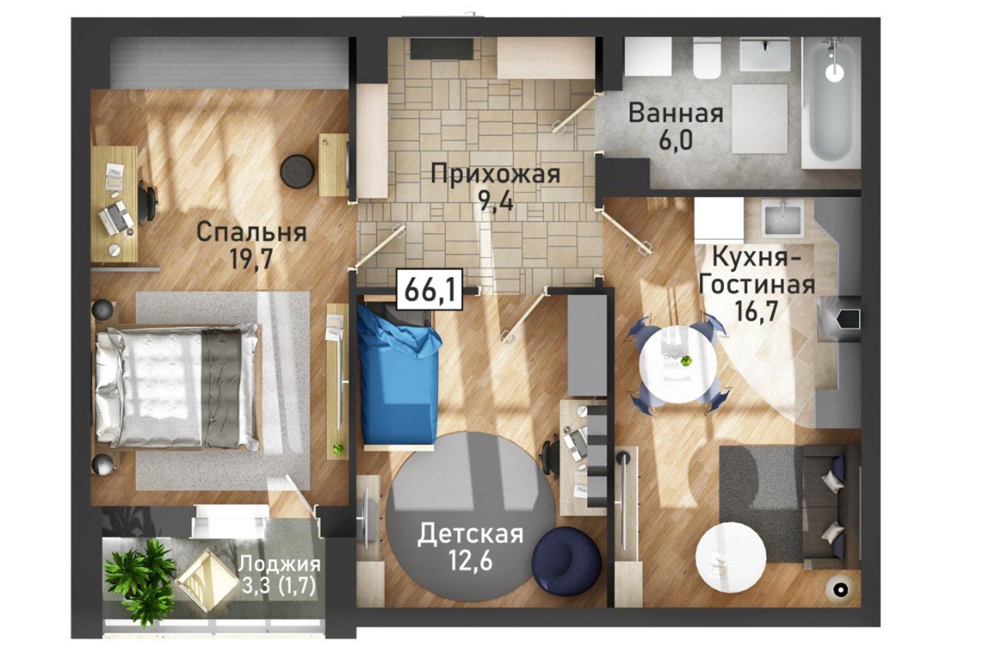 Купить квартиру за 10 245 500 рублей на Павлуновского ул., 3
