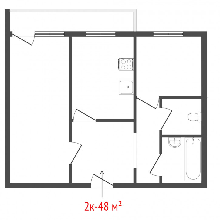 2-комн квартира Черепанова, 8