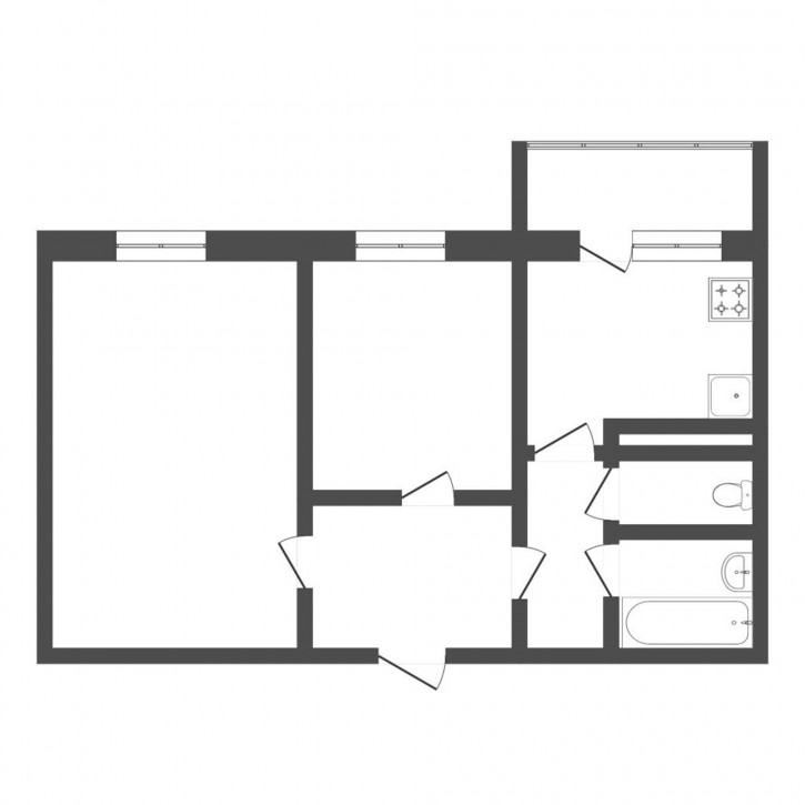 2-комн квартира Газовиков, 24