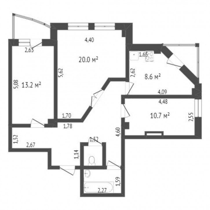3-комн квартира Василия Гольцова, 1