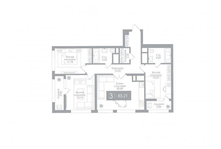 3-комн квартира Торховский проезд, 4