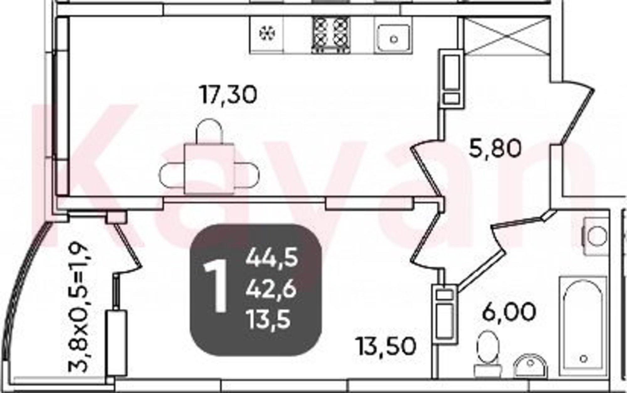 Купить квартиру за 7 132 020 рублей на ул Семигорская