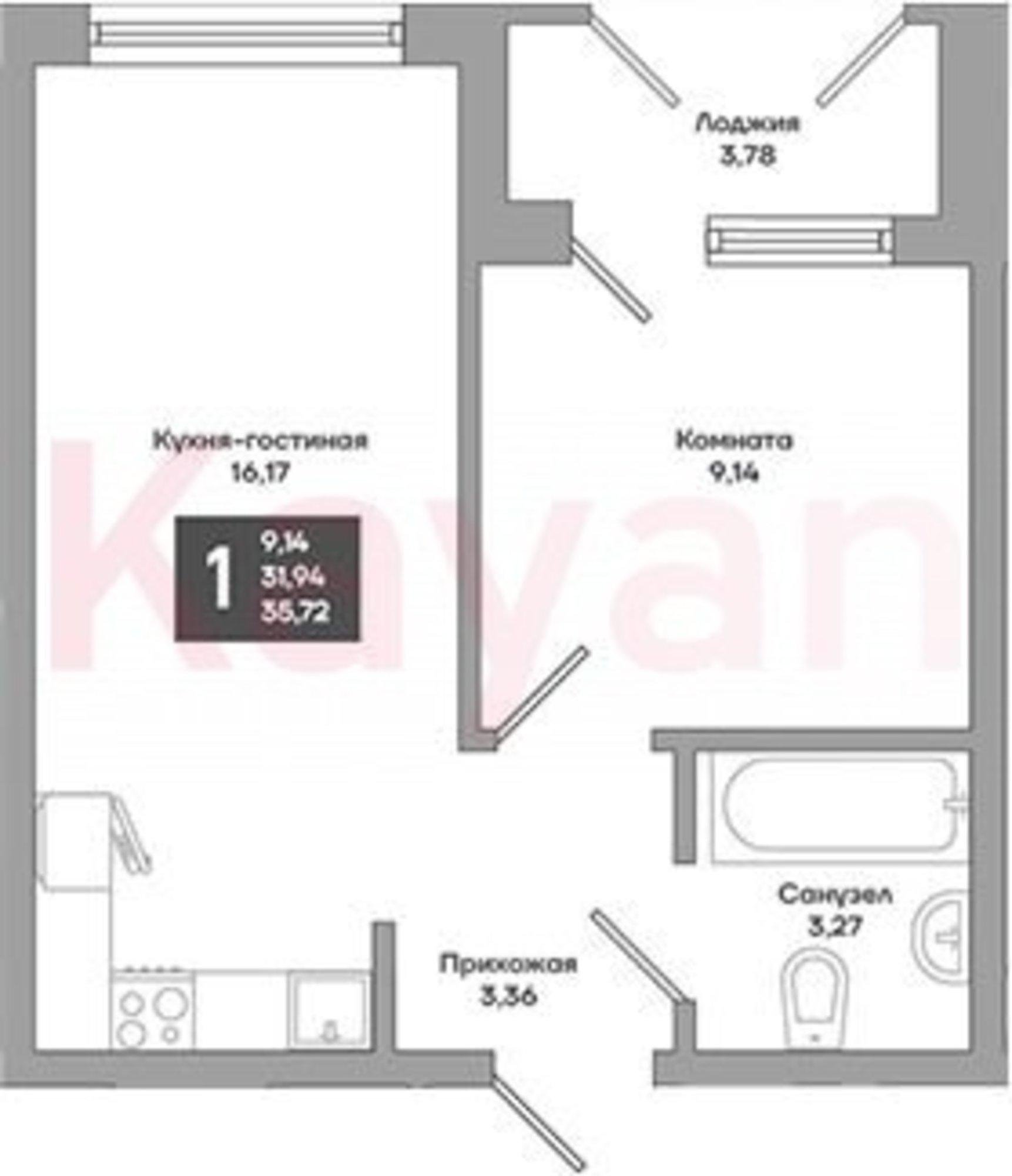 Купить квартиру за 6 626 060 рублей на ул 4-я Целиноградская