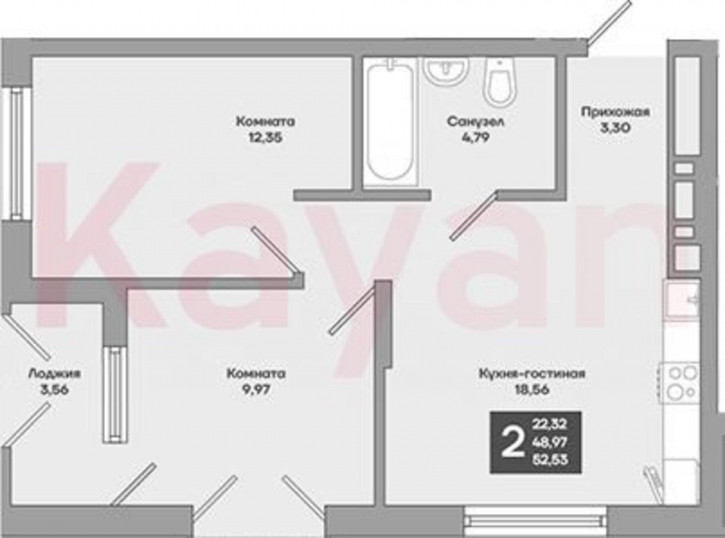 2-комн квартира в новом доме ул 4-я Целиноградская