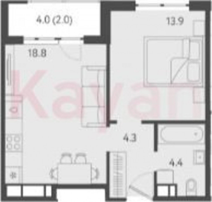 2-комн квартира в новом доме ул Колхозная