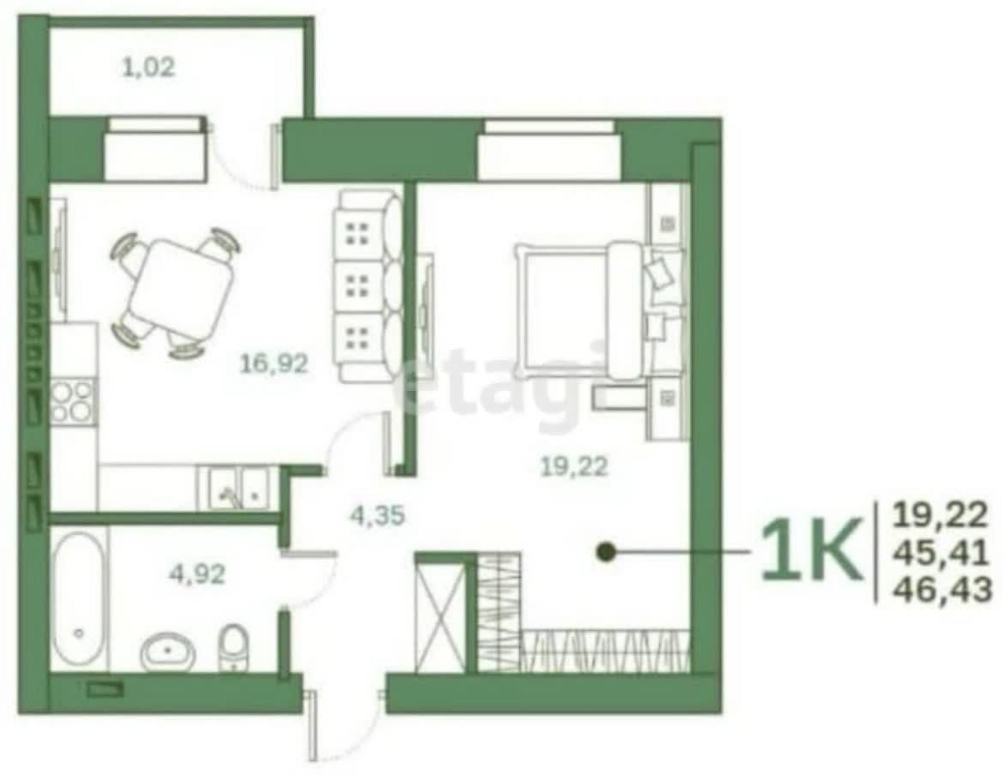 Купить квартиру за 6 800 000 рублей на Амурская, 39