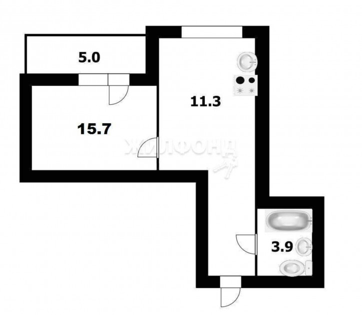 1-комн квартира 1-я Шоссейная улица, д.62