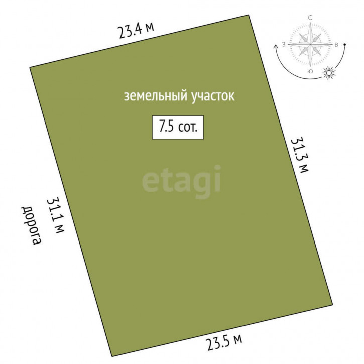 Земельный участок Каменское