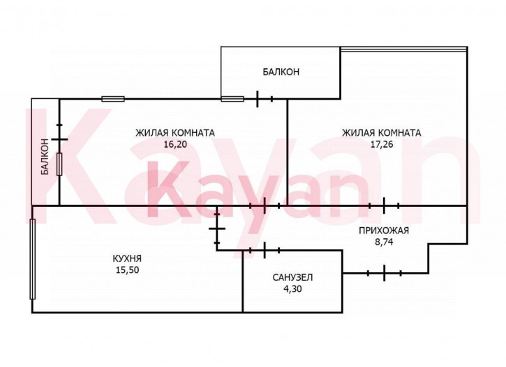 2-комн квартира Прасковеевская ул.