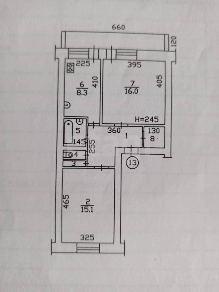 2-комн квартира , 7а