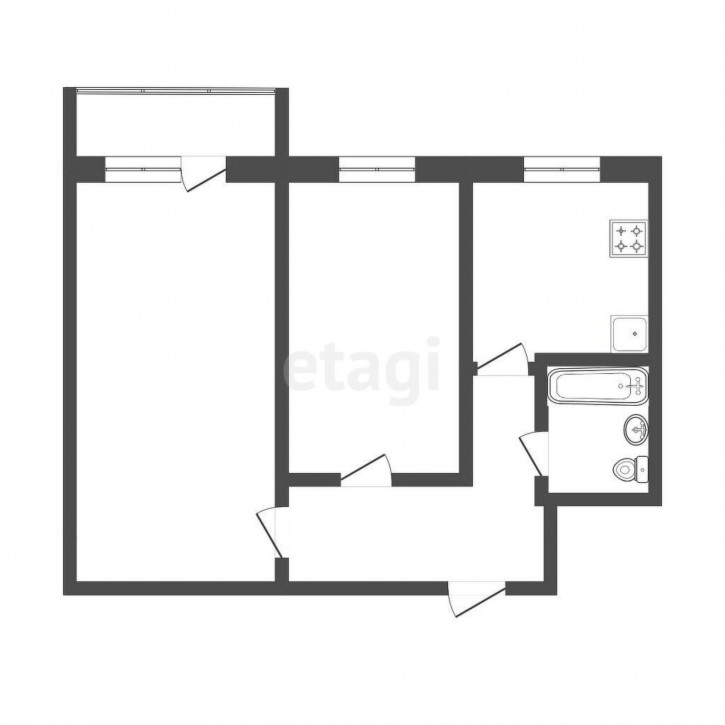 2-комн квартира Белинского, 14