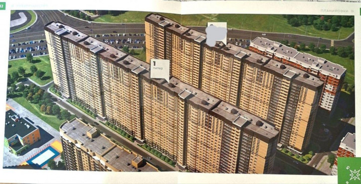 2-комн квартира в новом доме Петра Метальникова ул, 36