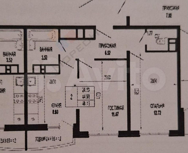 2-комн квартира в новом доме Петра Метальникова ул, 36