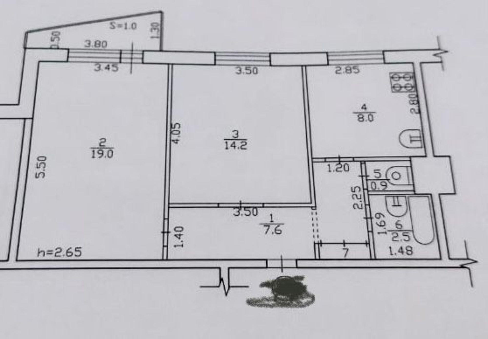 Купить квартиру за 3 250 000 рублей на Тельмана ул, 66к3