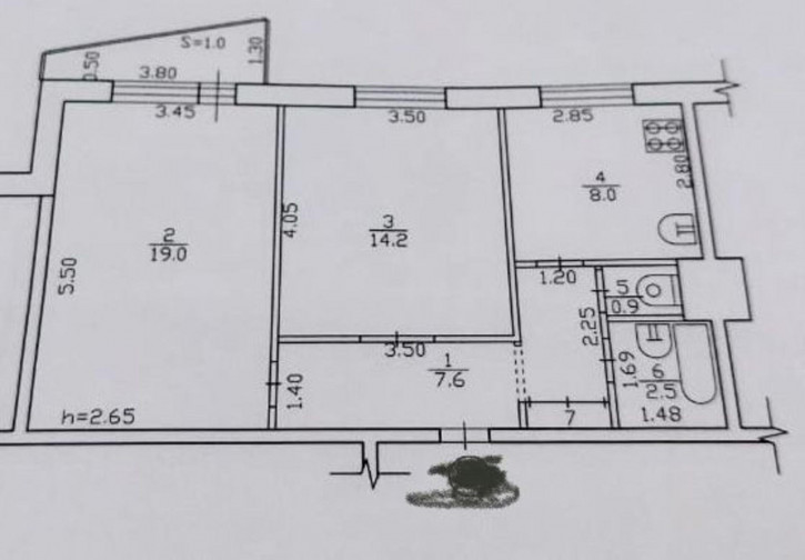 2-комн квартира Тельмана ул, 66к3