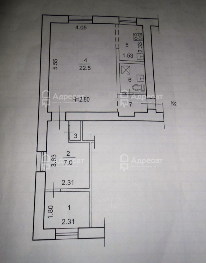2-комн квартира ул. Дзержинского,  д.38