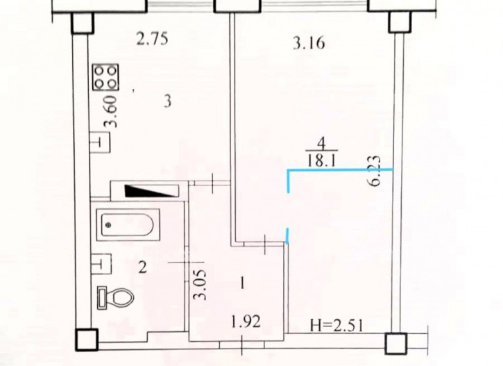 1-комн квартира ул. Героев Шипки,  д.27а