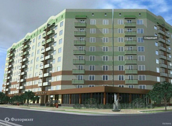 1-комн квартира в новом доме Огородная ул, 75а