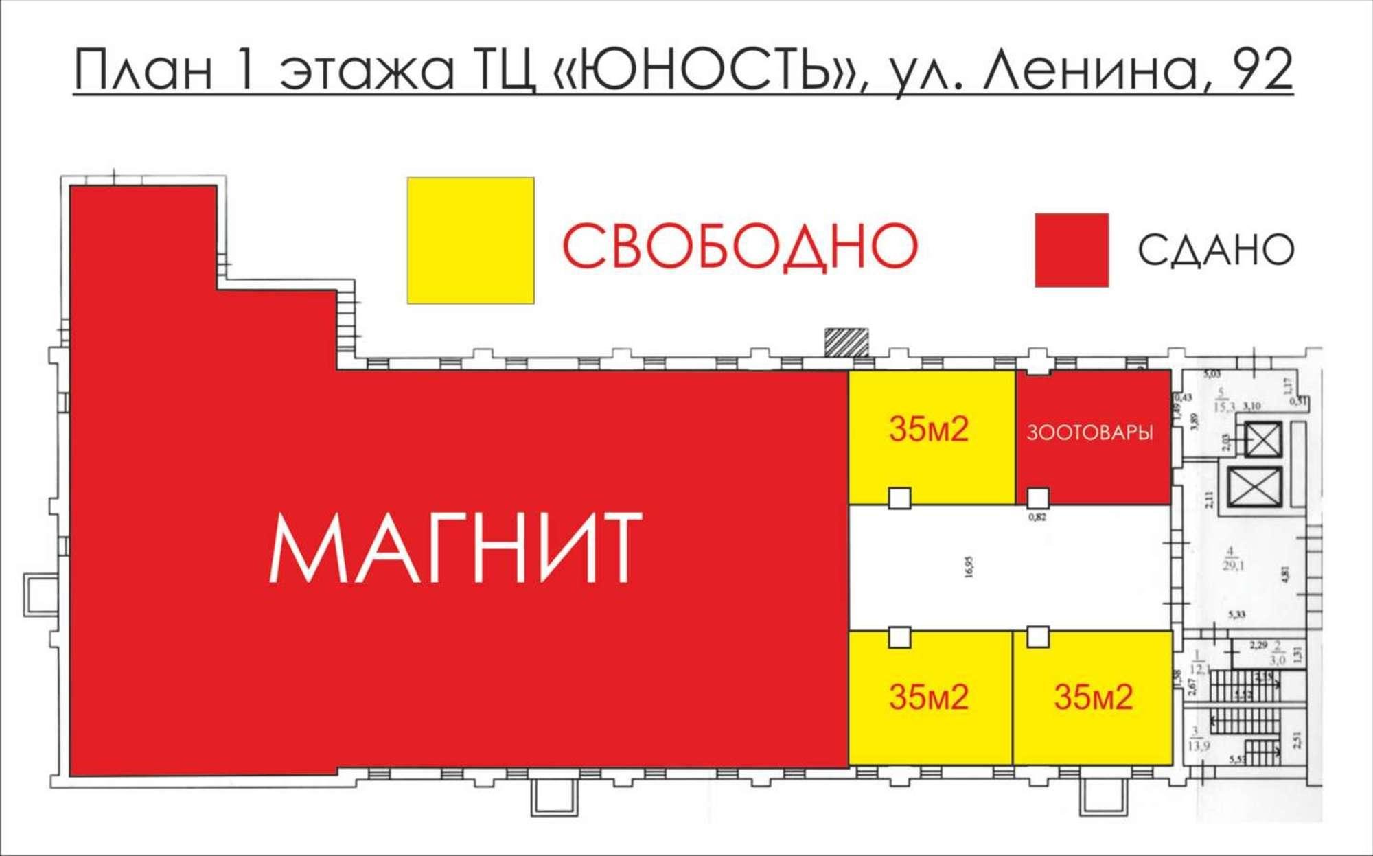 Сдать торговое помещение за 36 000 рублей на Ленина улица, 92