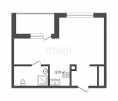 1-комн, 37 кв м, этаж 2/14 Петра Ершова, 12