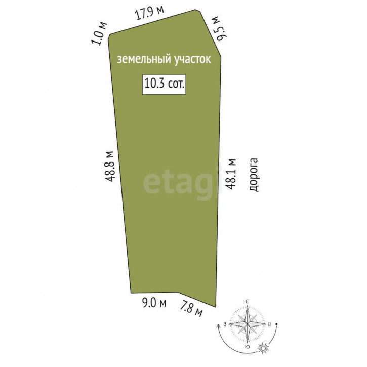 Земельный участок Ракитинка (Пушкинское сельское поселение) деревня