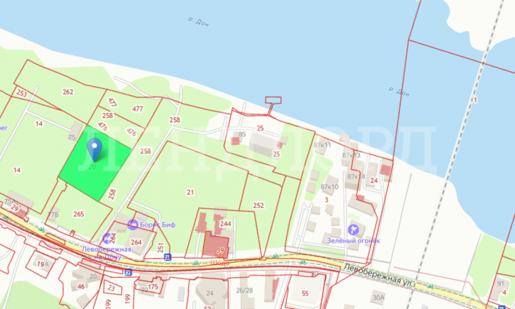 Земельный участок Левобережная улица