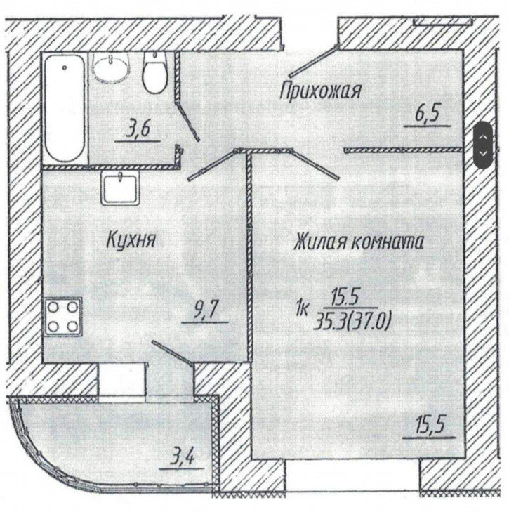 1-комн квартира Революционная улица, д.26к2 1-комн квартира Революционная улица, д.26к2