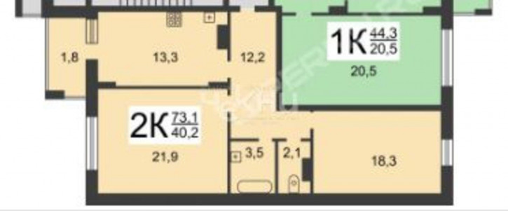 2-комн квартира Волжская наб, 8к3