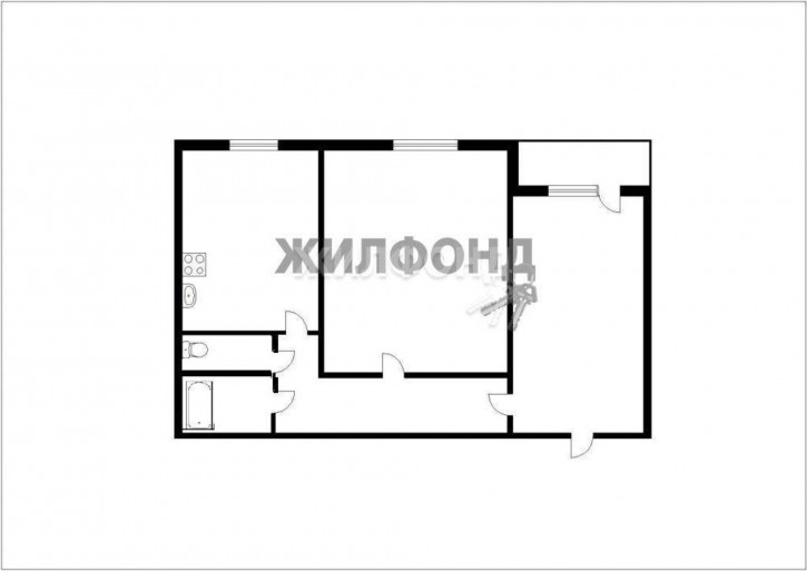 2-комн квартира Братьев Сизых улица, д.10А