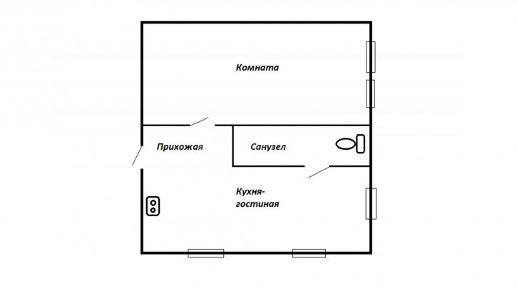 2-комн квартира Туполева ул., 2 2-комн квартира Туполева ул., 2