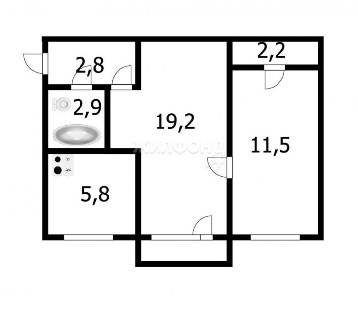 2-комн квартира Индустриальная, 7