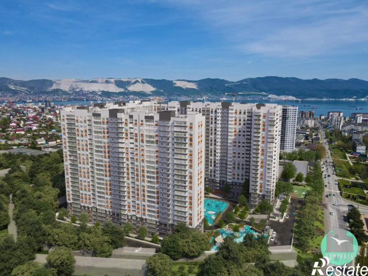 2-комн квартира в новом доме муниципальное образование Новороссийск,жилой комплекс Облака 2,Куникова улица,47Б,корпус к8