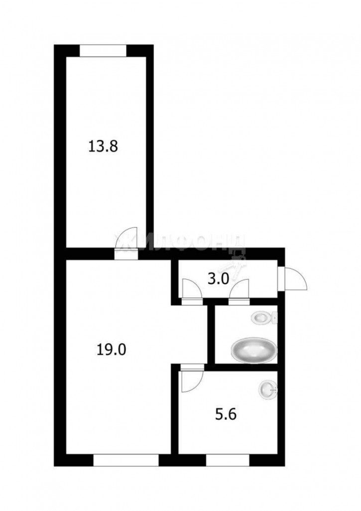 2-комн квартира Матросова улица, д.38