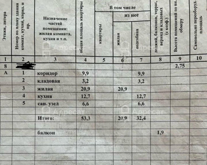 1-комн квартира ул. Казахская,  д.6