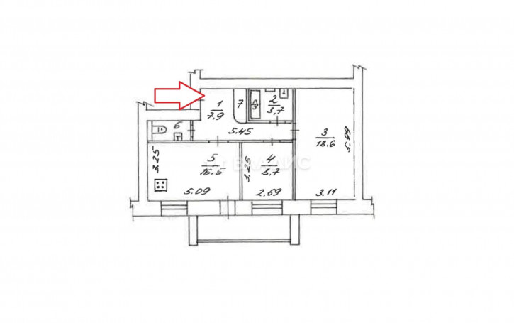 2-комн квартира Зелёная улица