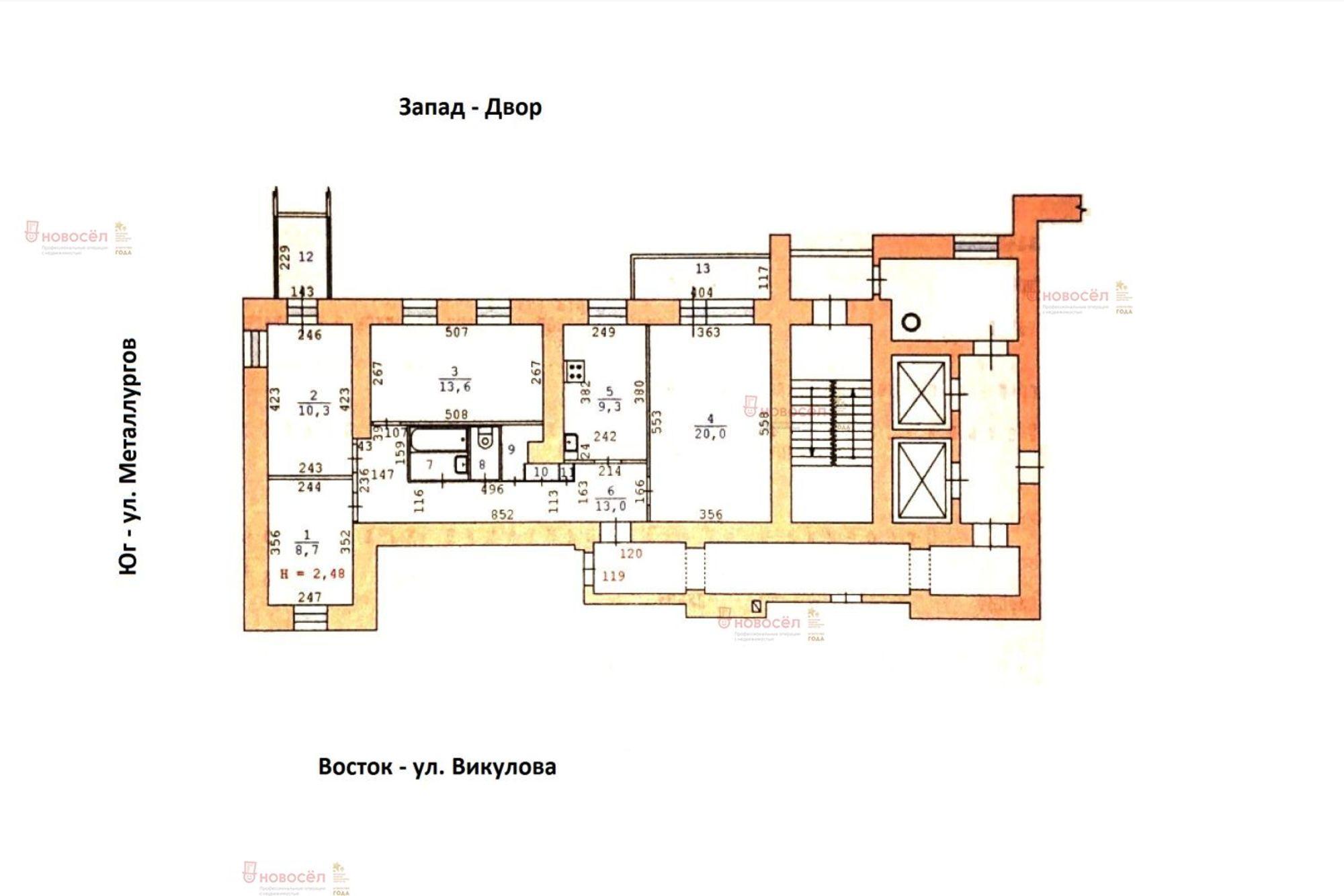 Купить квартиру за 8 299 000 рублей на Викулова 48