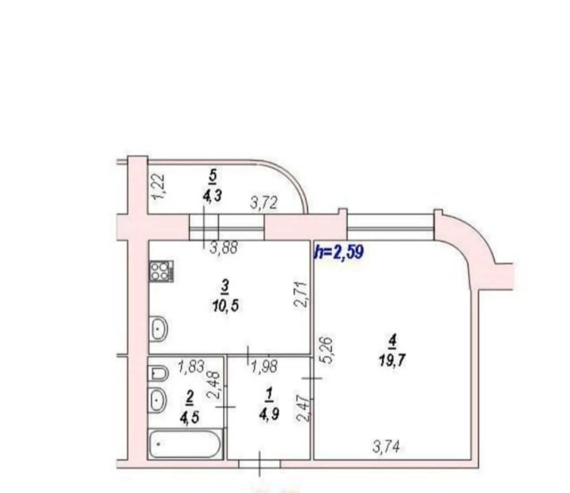 Купить квартиру за 3 999 000 рублей на улица Лелюшенко,13