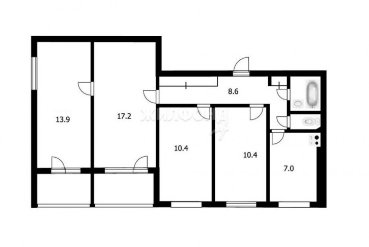 4-комн квартира Линейная, 33/2