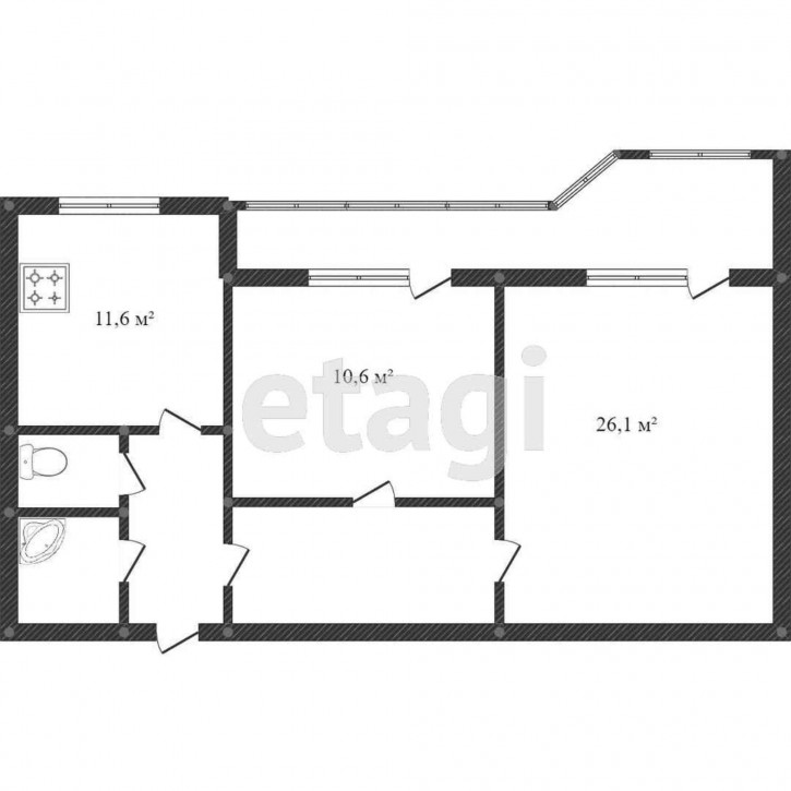 2-комн квартира Суслова, 5 2-комн квартира Суслова, 5