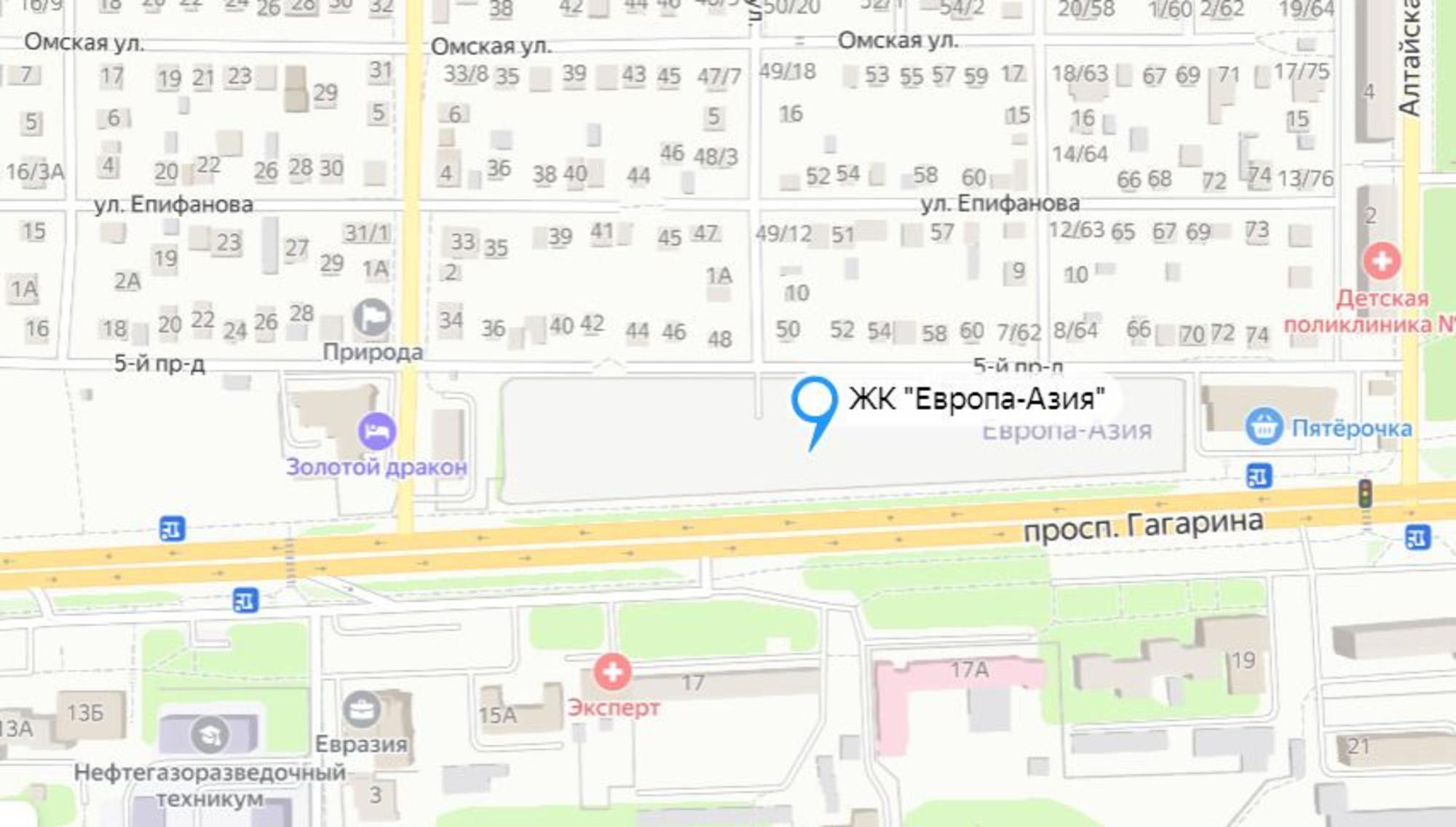 Купить студию за 4 751 000 рублей на проспект Гагарина, 40