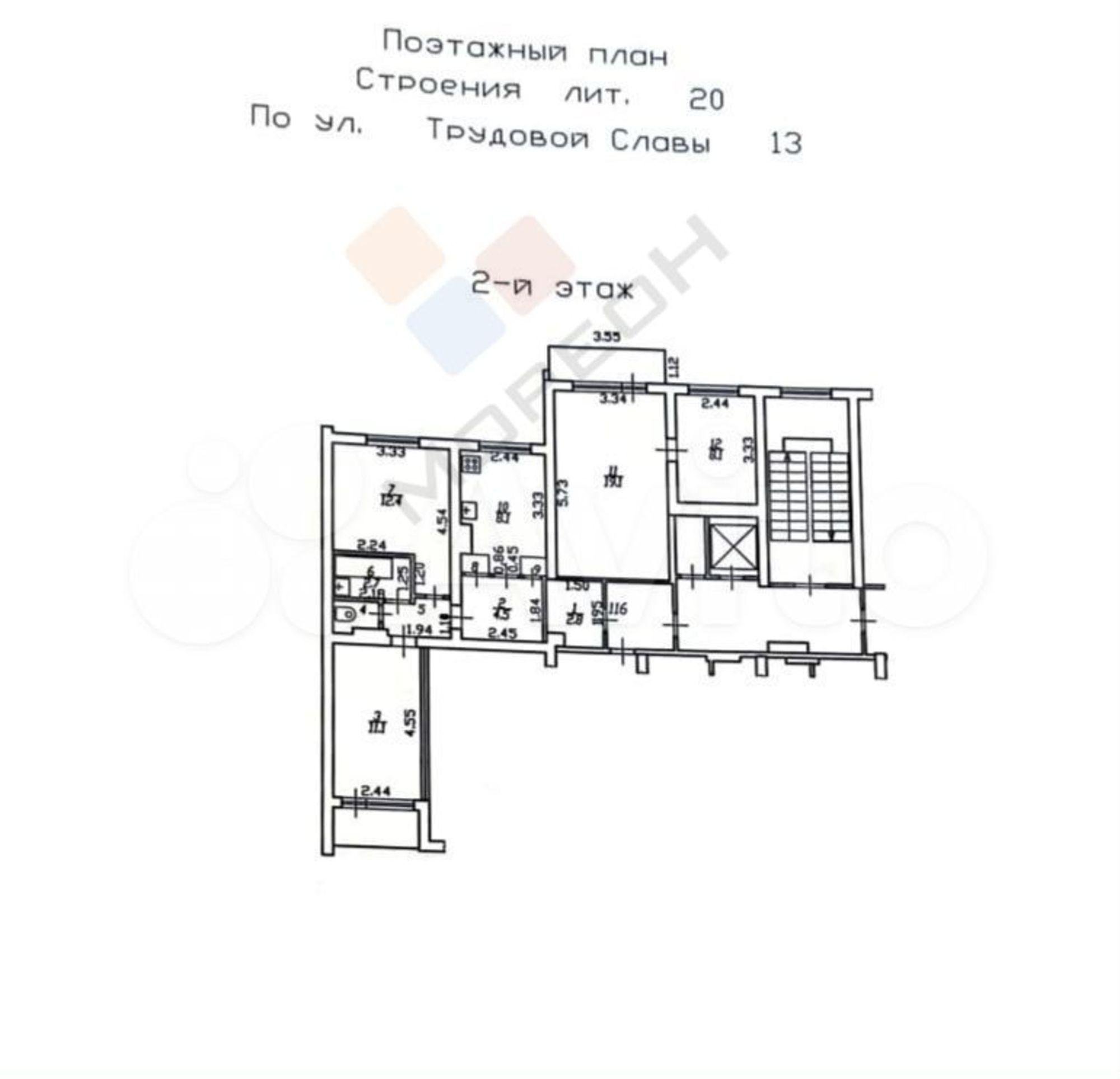 Купить квартиру за 7 200 000 рублей на Трудовой Славы ул, 13