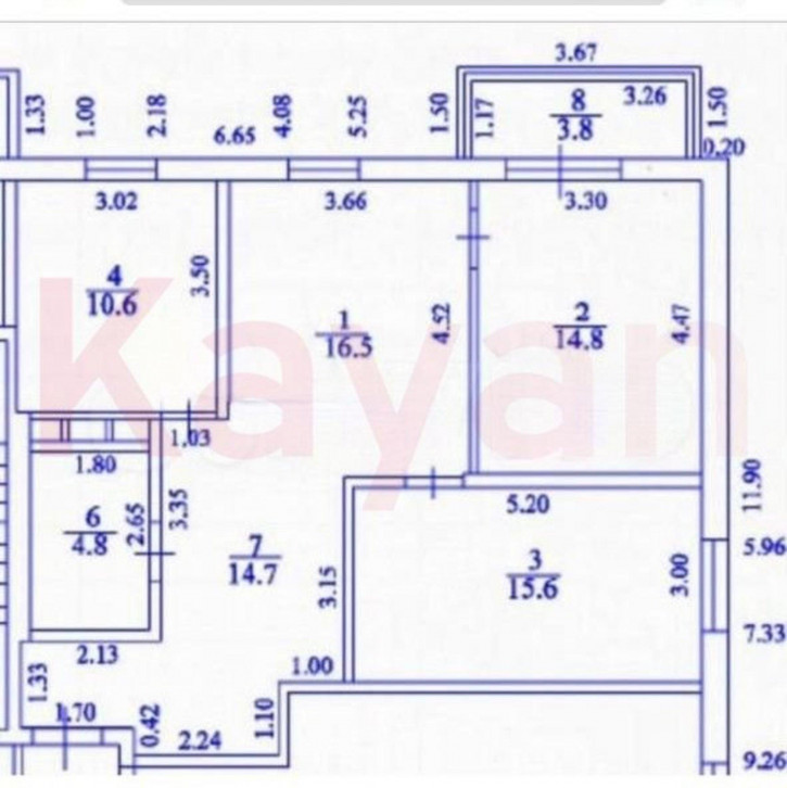 3-комн квартира Куникова ул. 3-комн квартира Куникова ул.