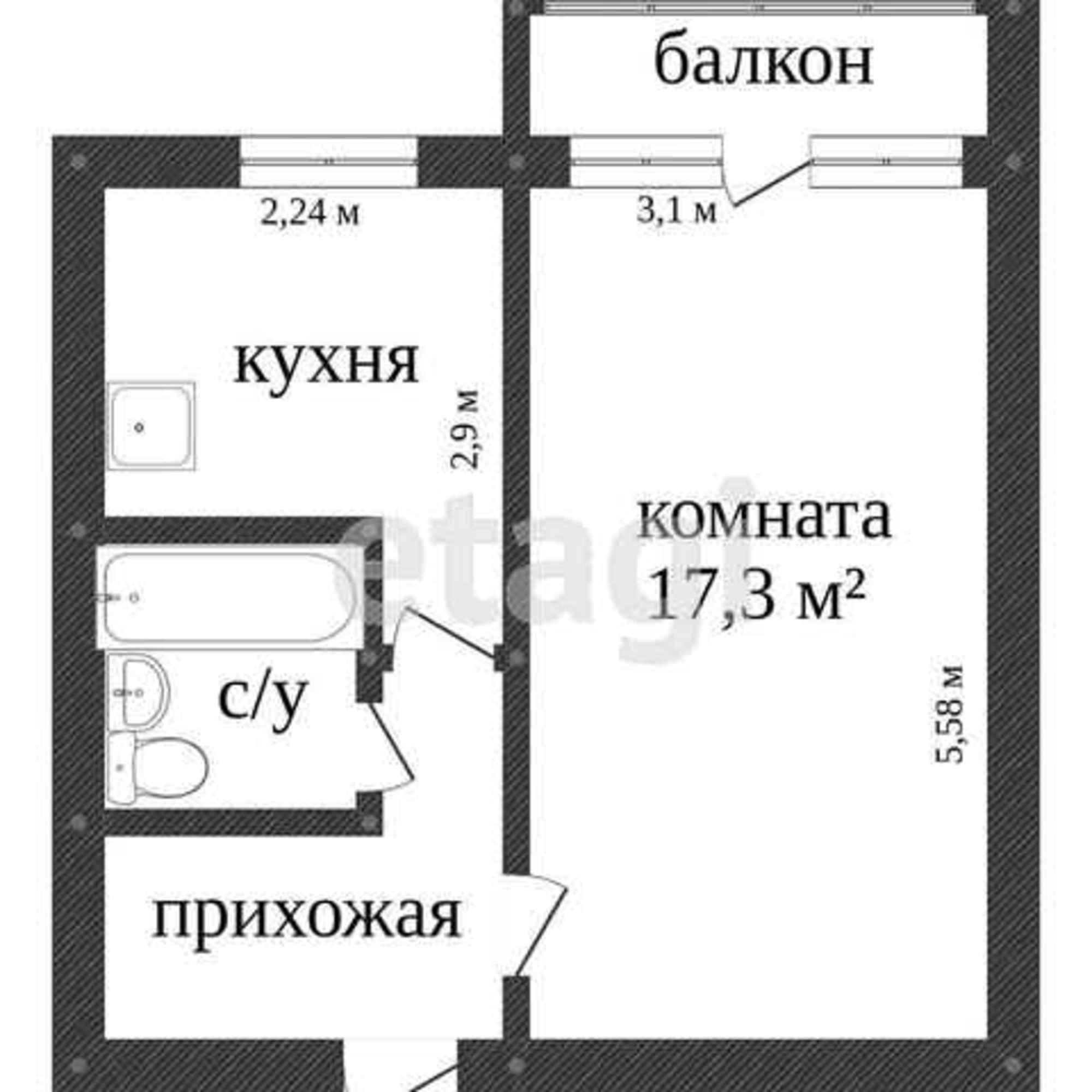 Купить квартиру за 1 950 000 рублей на улица Матросова кв-л, 1а