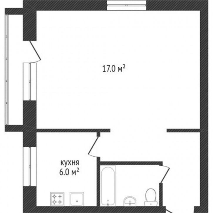 1-комн квартира улица Дворцовая, 24