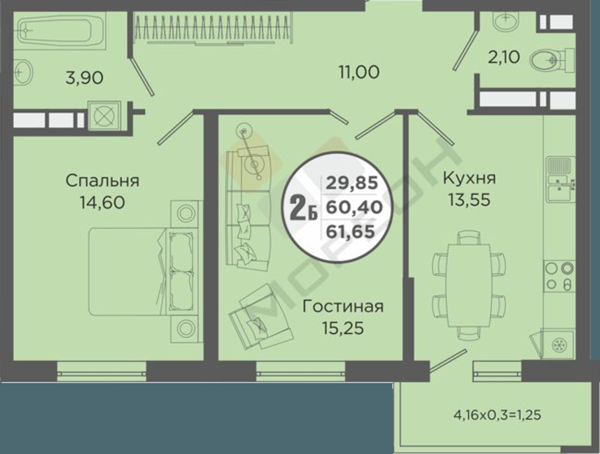 Купить квартиру за 6 500 000 рублей на Тополиная ул, 40/1к2