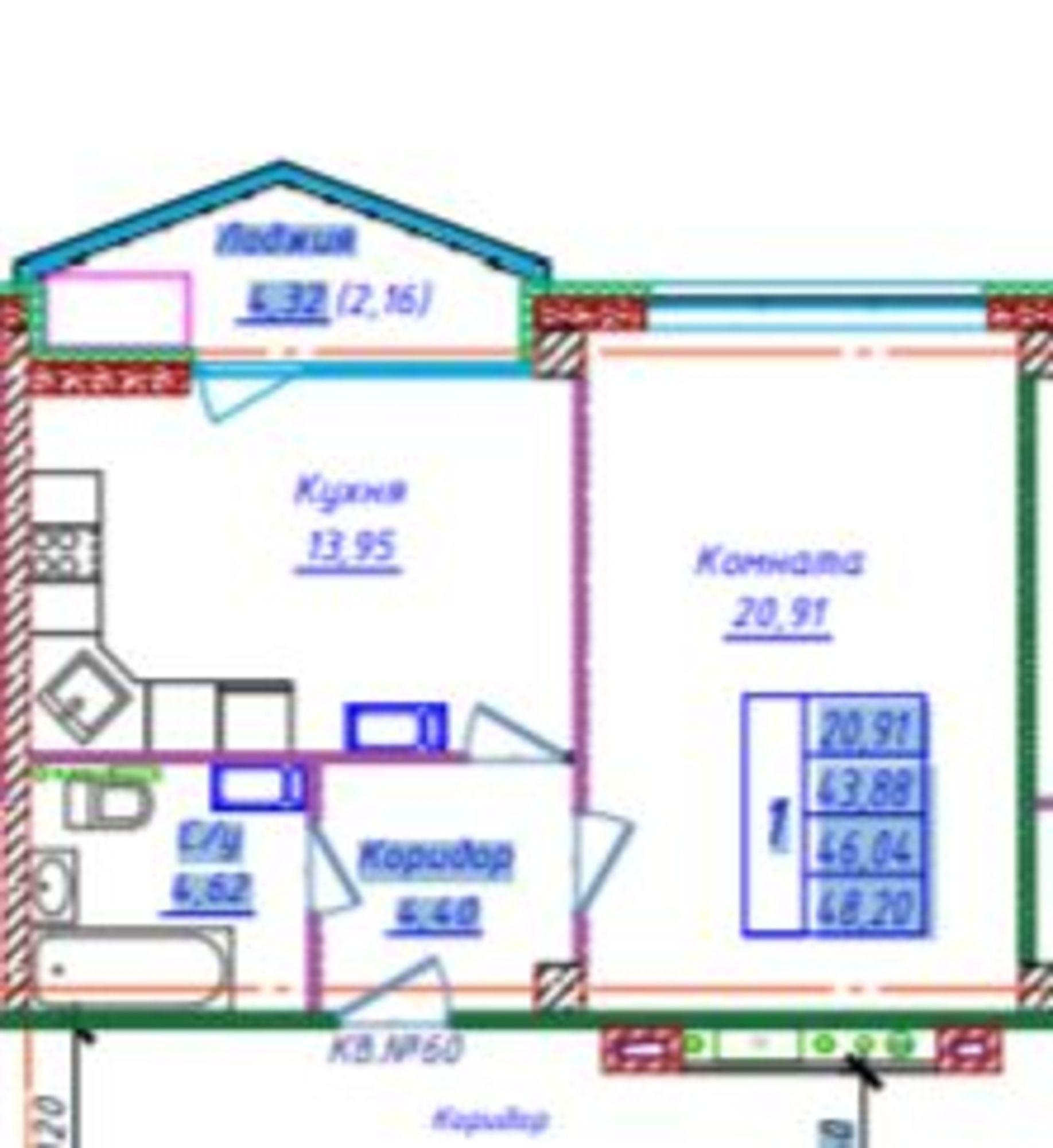 Купить квартиру за 4 241 600 рублей на Голубева ул, 27