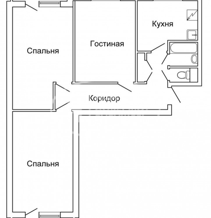 3-комн квартира Железнодорожная улица, 5