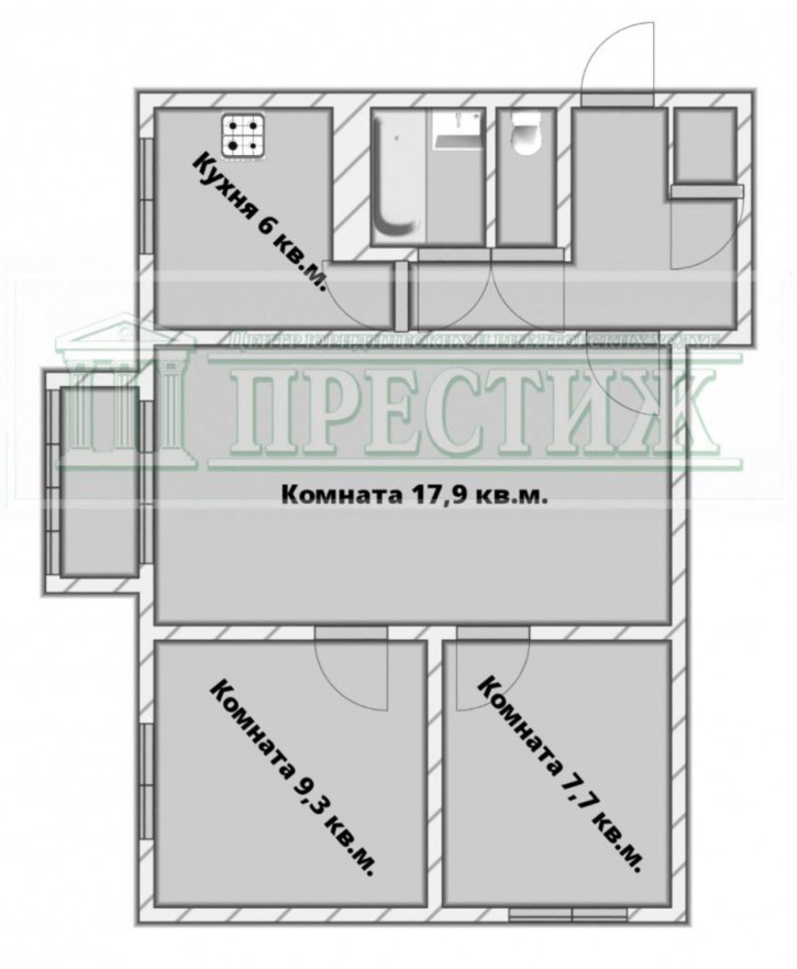 3-комн квартира Кооперативная ул, 49 а